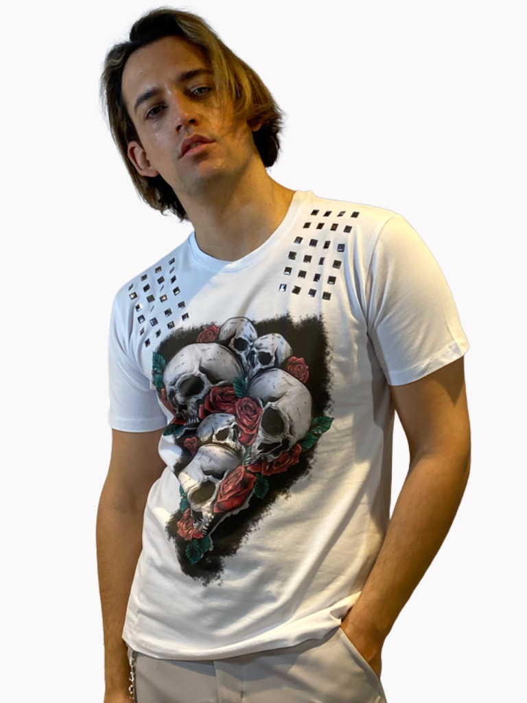 T-shirt Με Νεκροκεφαλές Και Τρουκς