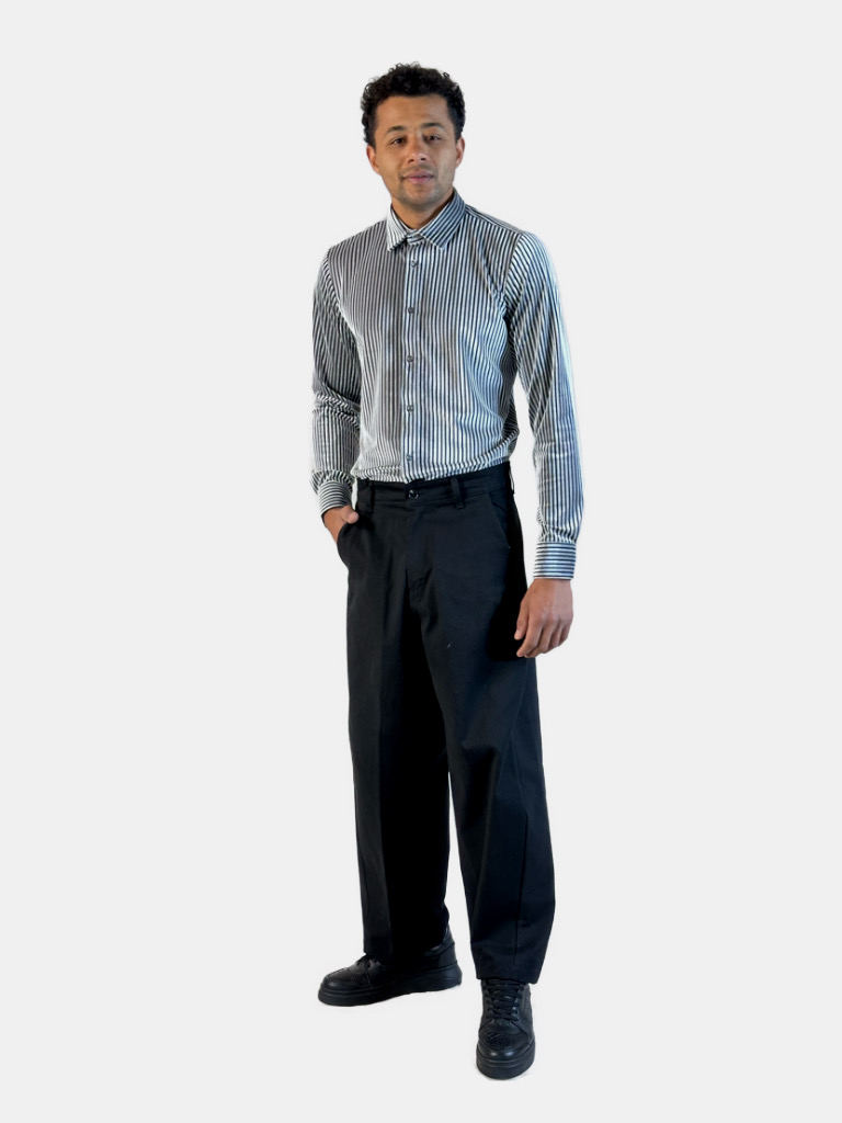 Παντελόνι Ψηλομεσο Loose Fit Μαύρο
