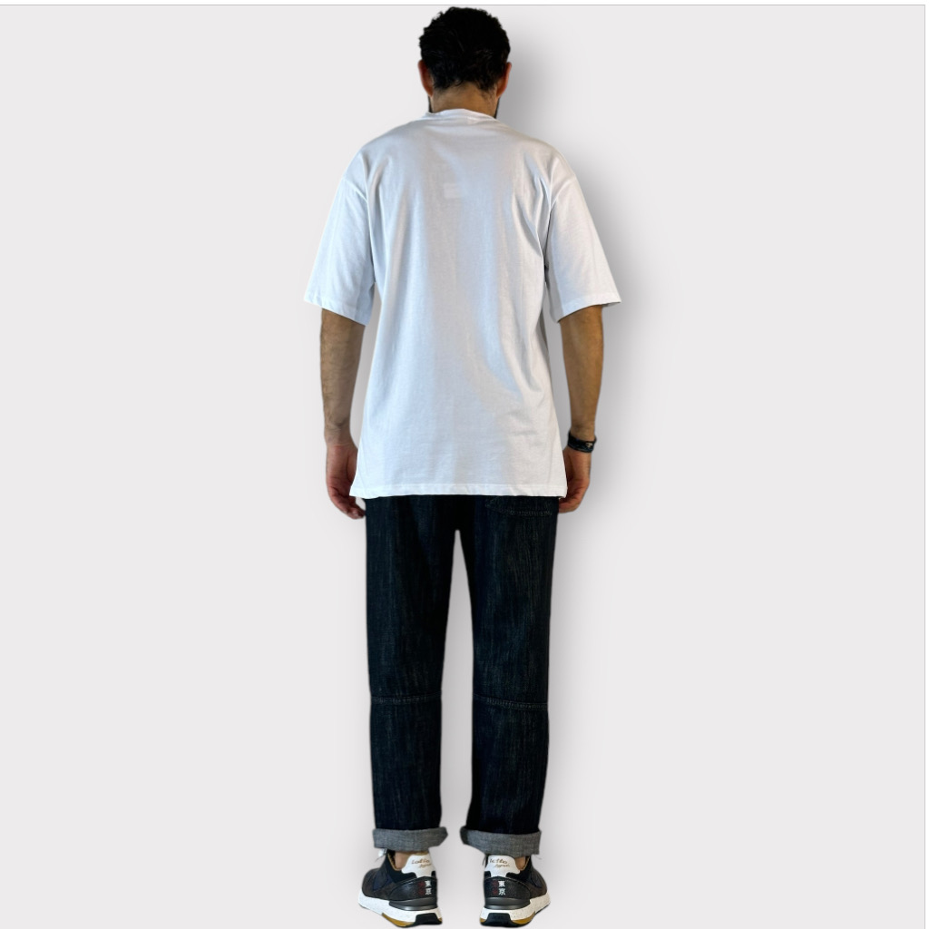 IMG 6584 T-shirt Semi Oversized Λευκό