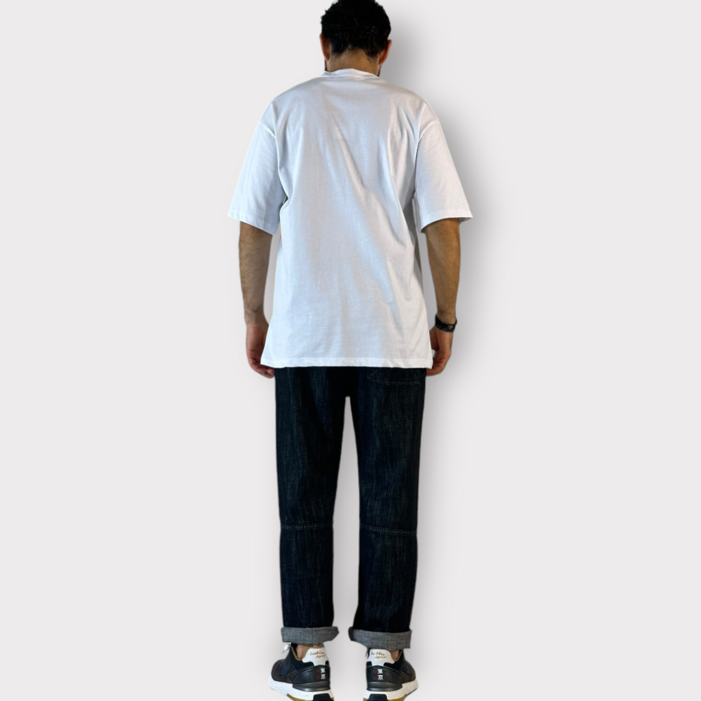 IMG 6588 T-shirt Semi Oversized Λευκό