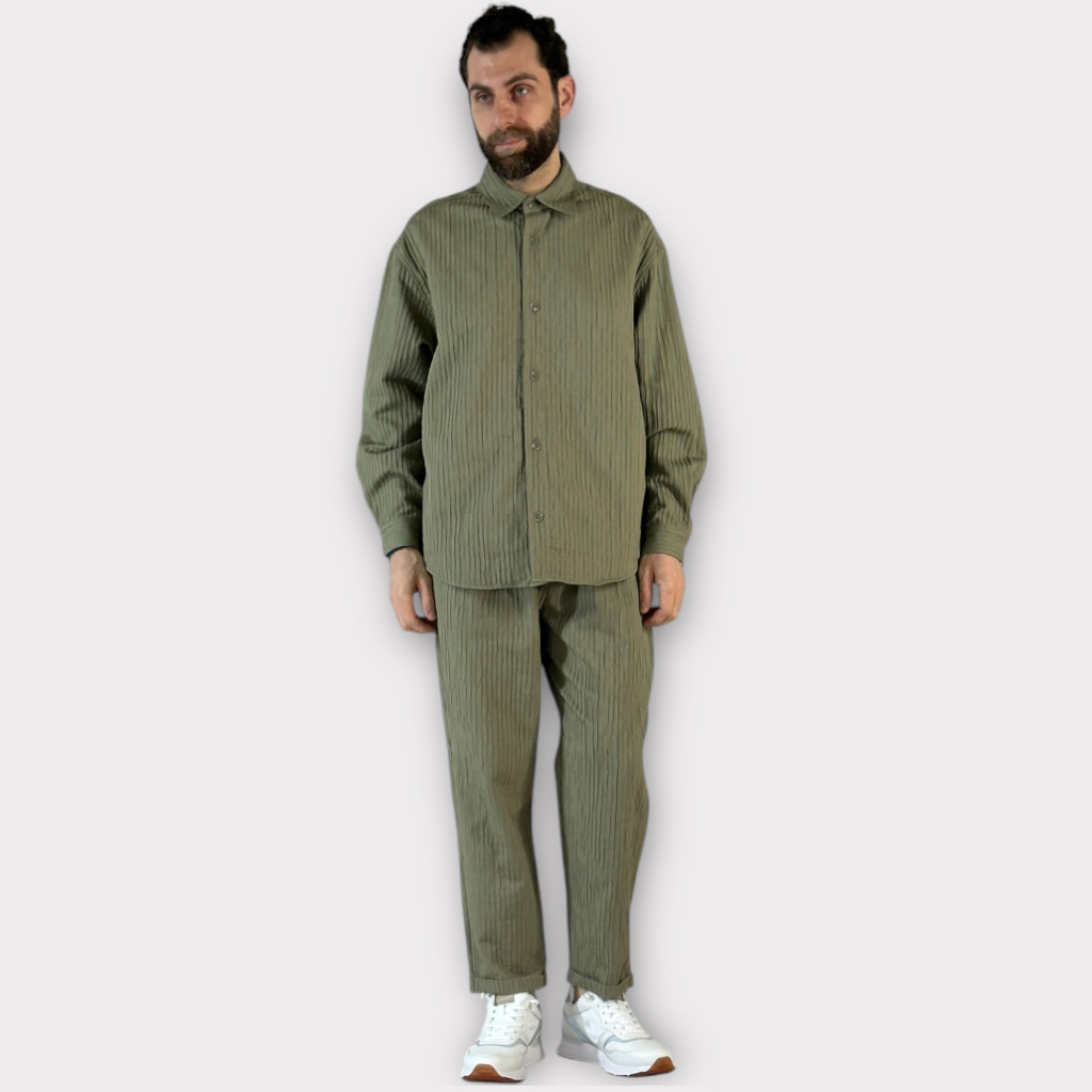 Παντελονι Πλισε Με Μεση Jogger Green