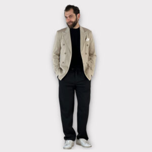 Σακάκι Σταυρωτο Regular Fit Μπεζ