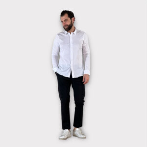 Παντελόνι Straight Fit Εκρου Με Λάστιχο Στη Μεση