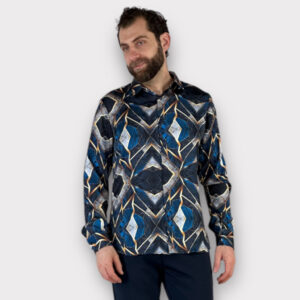 Πουκάμισο Abstractly Dark Blue Gems
