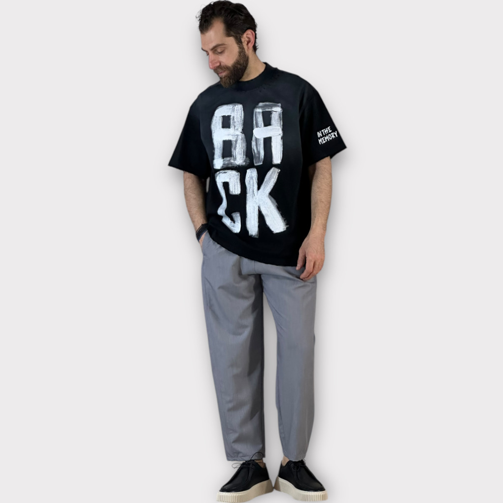 T-shirt Oversized Black Back