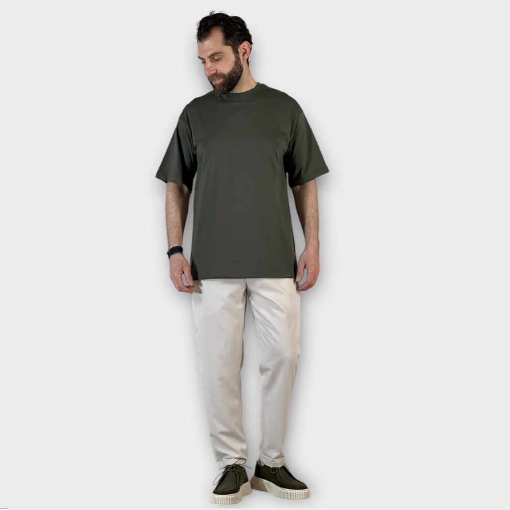 T-shirt Oversize Verde Militare