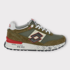 Lotto Leggenda Tokyo Ginza Prt Dco -Dark Olive /All Black/Salsa Red
