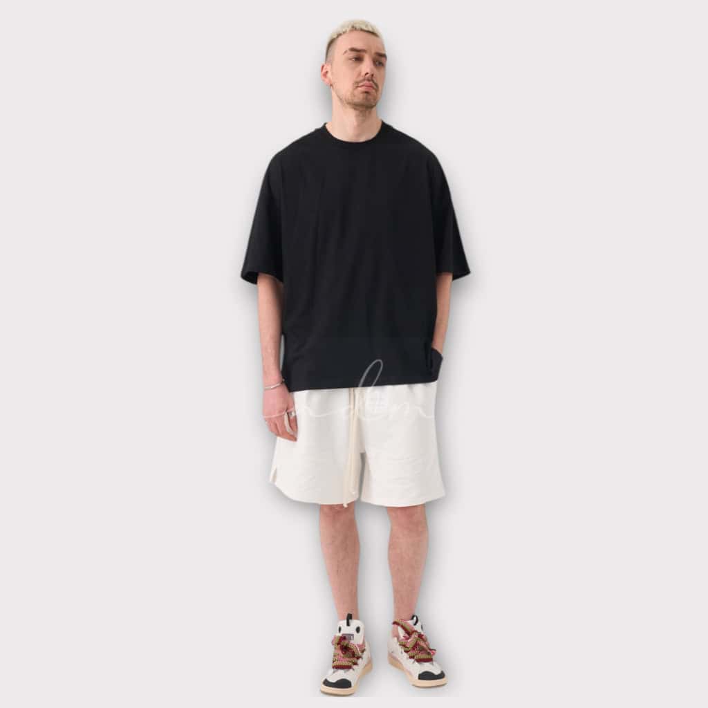 T-shirt Oversize Black Με Ραφή