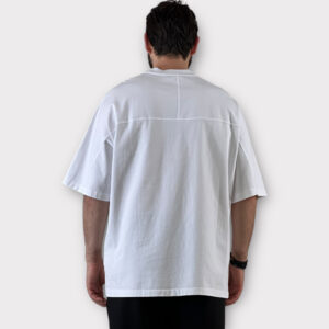 T-shirt Oversize White Με Ραφή