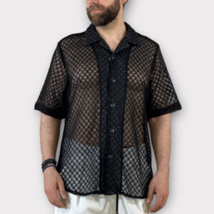 Πουκάμισο Karl Με Δομή Crochet Μαύρο