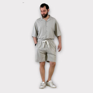 Βερμούδα Jogger Με Σχέδιο Ύφανσης Apricot
