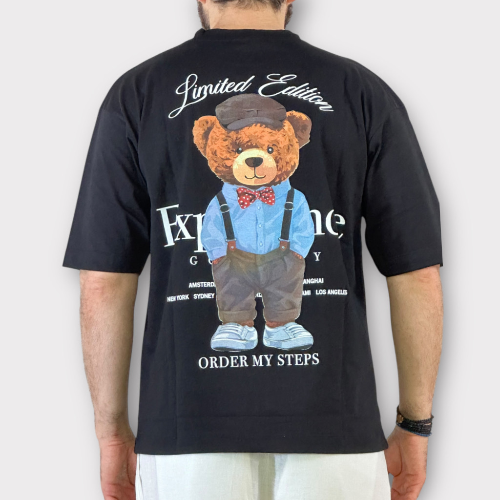 T-shirt Teddy Bear Nero