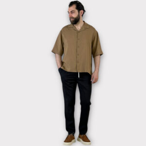Πουκάμισο Κοντομάνικο Mix Brown