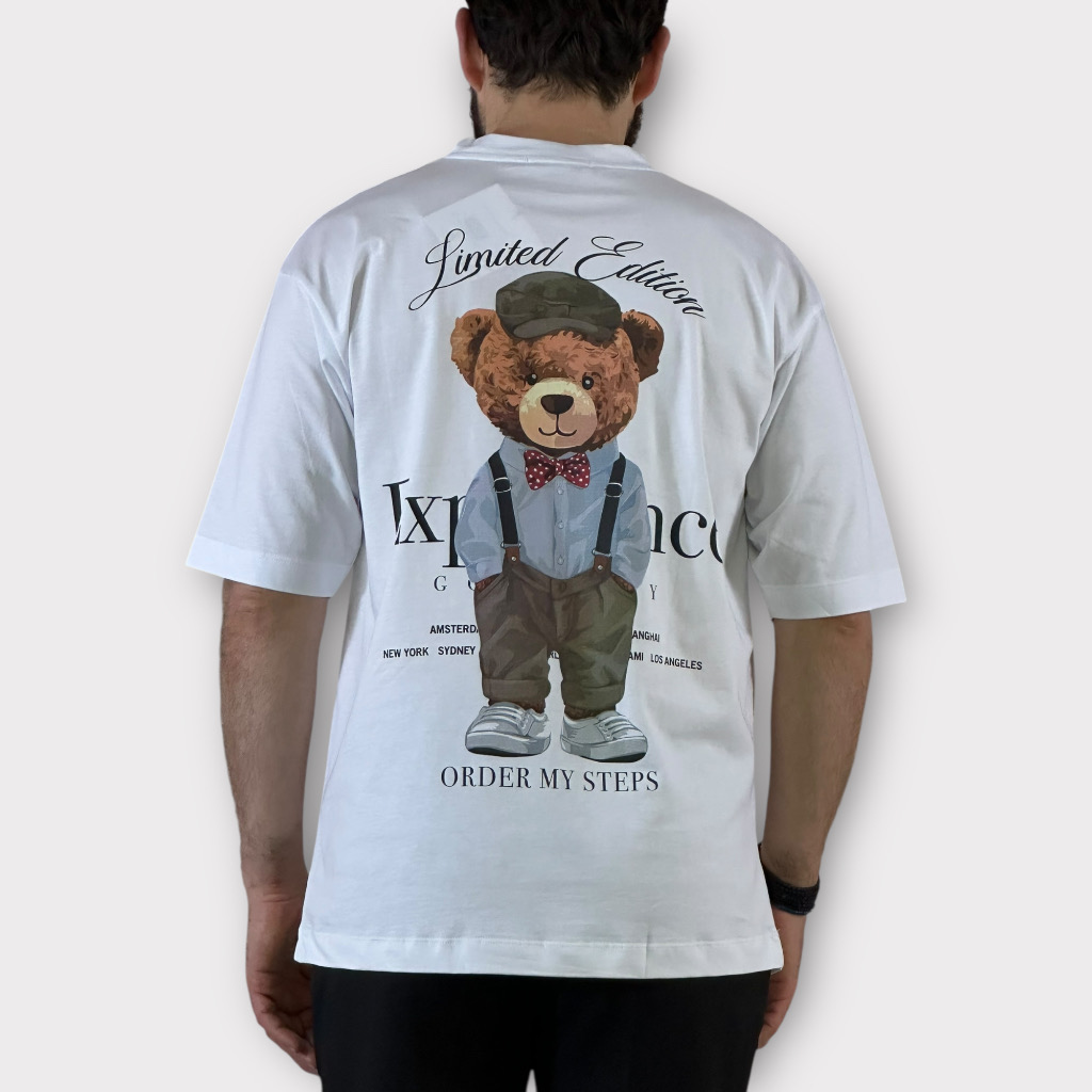 T-shirt Teddy Bear Bianco