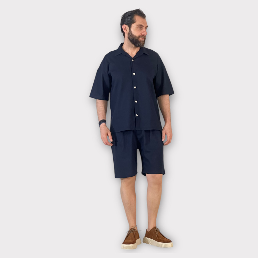 Πουκάμισο Κοντομάνικο Misto Blue
