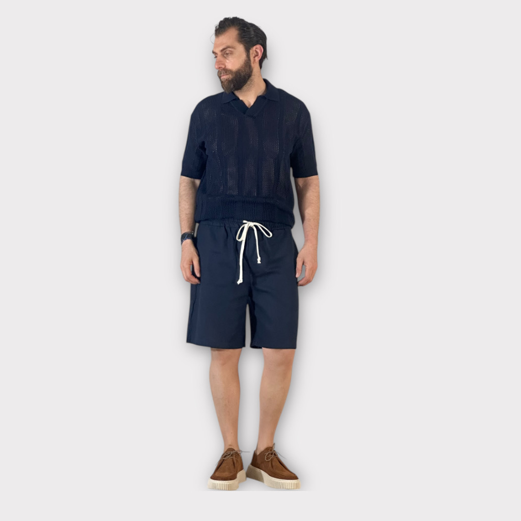 Βερμούδα Misto Relaxed Fit Blue