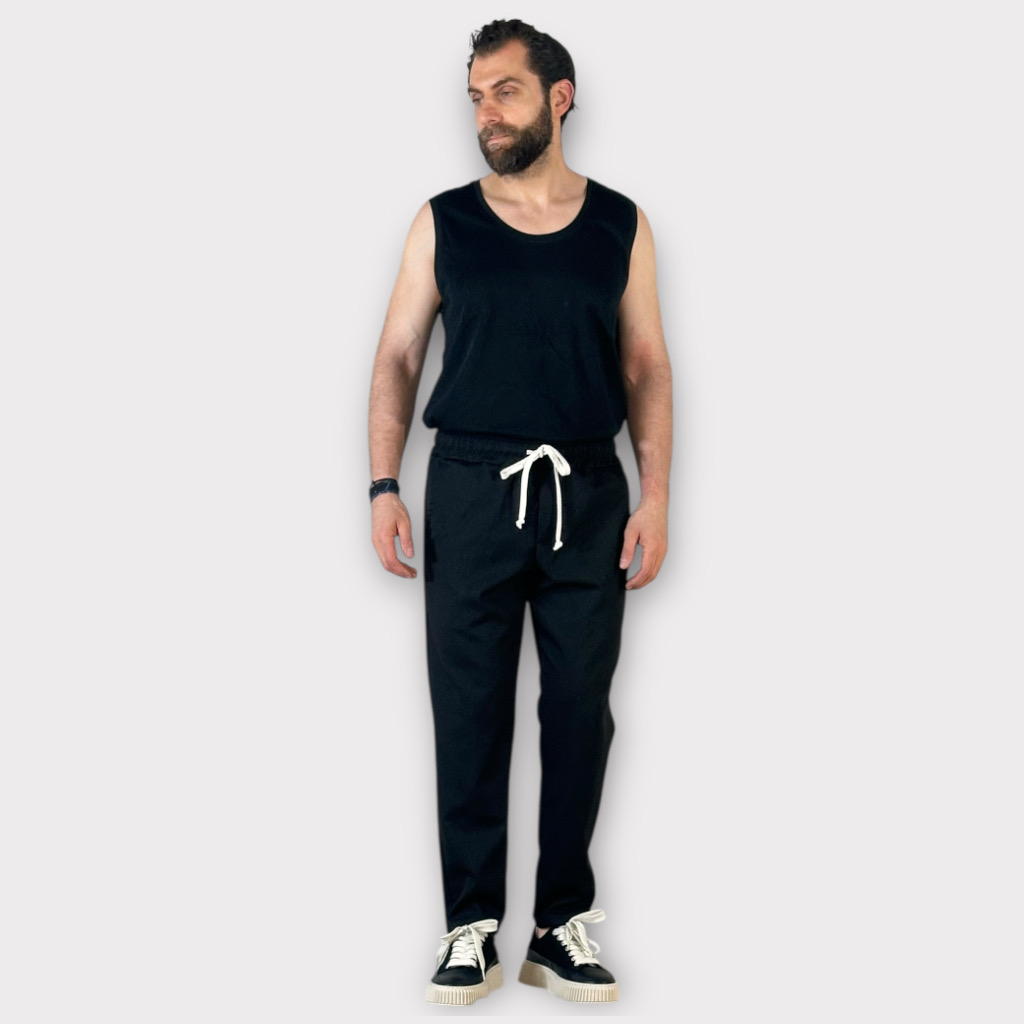 Παντελόνι Με Μεση Jogger Easy Care Black