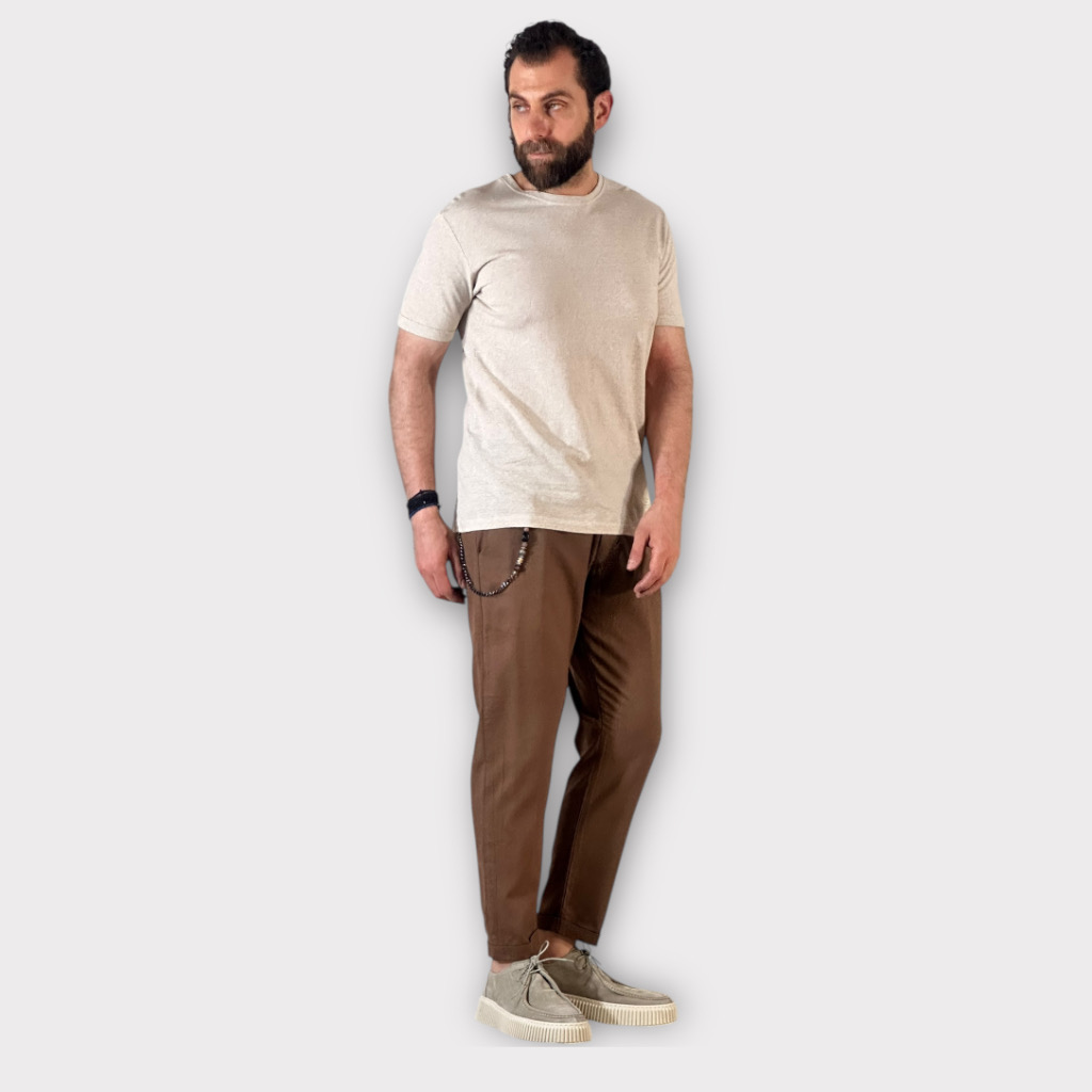 Παντελόνι Straight Fit Misto Cacao
