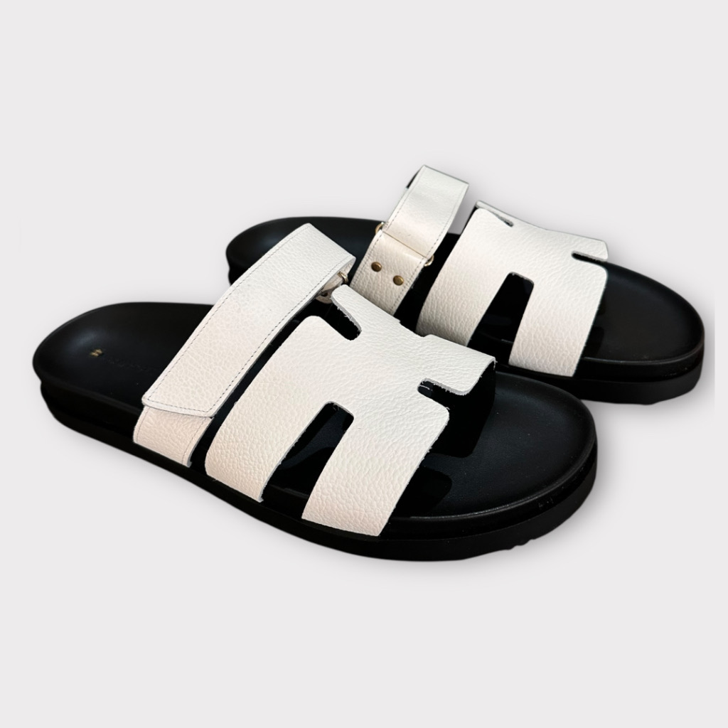 Leather Sandals Off White