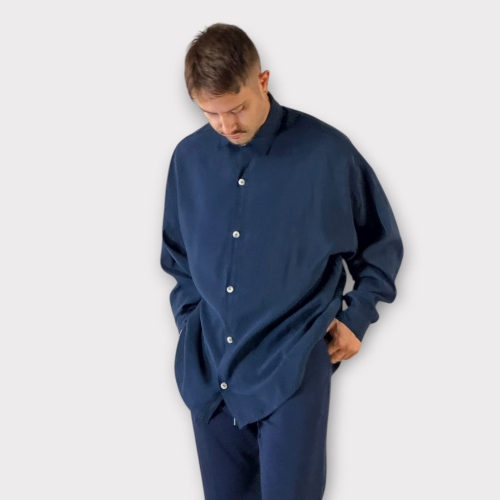 IMG 0020 Πουκάμισο Relaxed Fit Μπλε