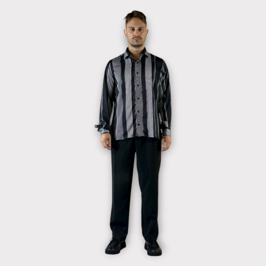 IMG 9569 Παντελόνι Με Μεση Jogger Με Μαύρα Strass
