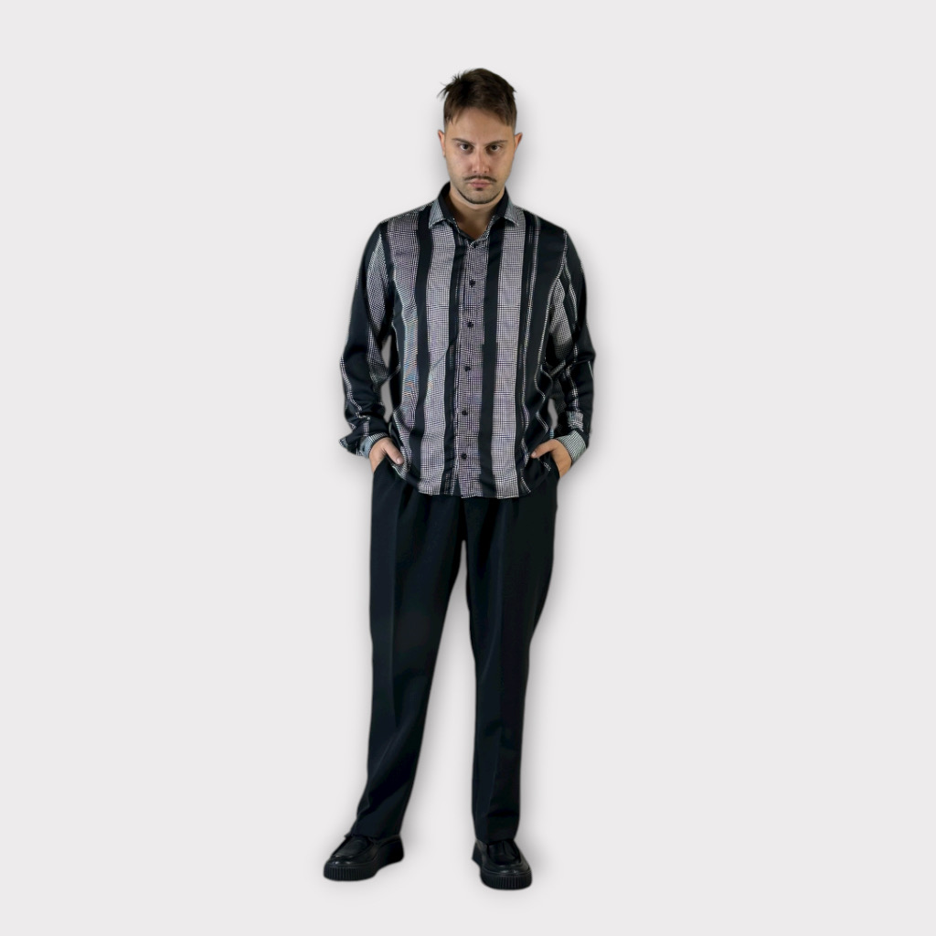 IMG 9573 Παντελόνι Με Μεση Jogger Με Μαύρα Strass