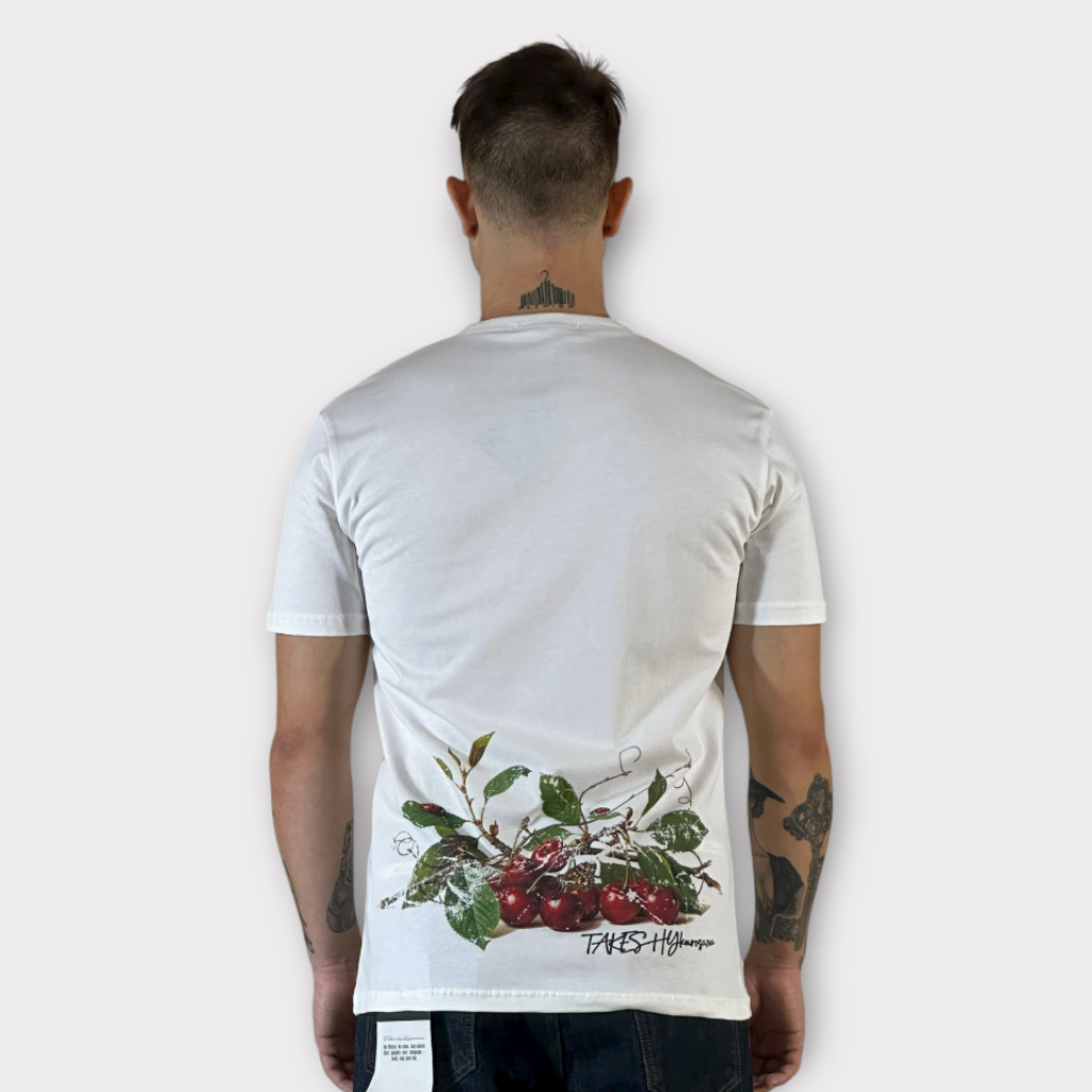 Takeshy Kurosawa T-Shirt Cherries Bianco