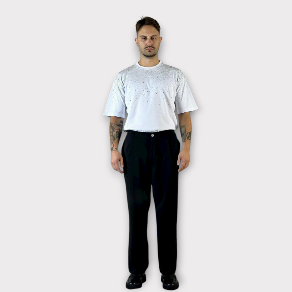 T-shirt White Strass