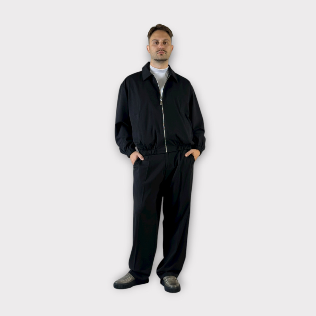 IMG 9904 Cropped Boomber Jacket Με Φερμουάρ Μαύρο