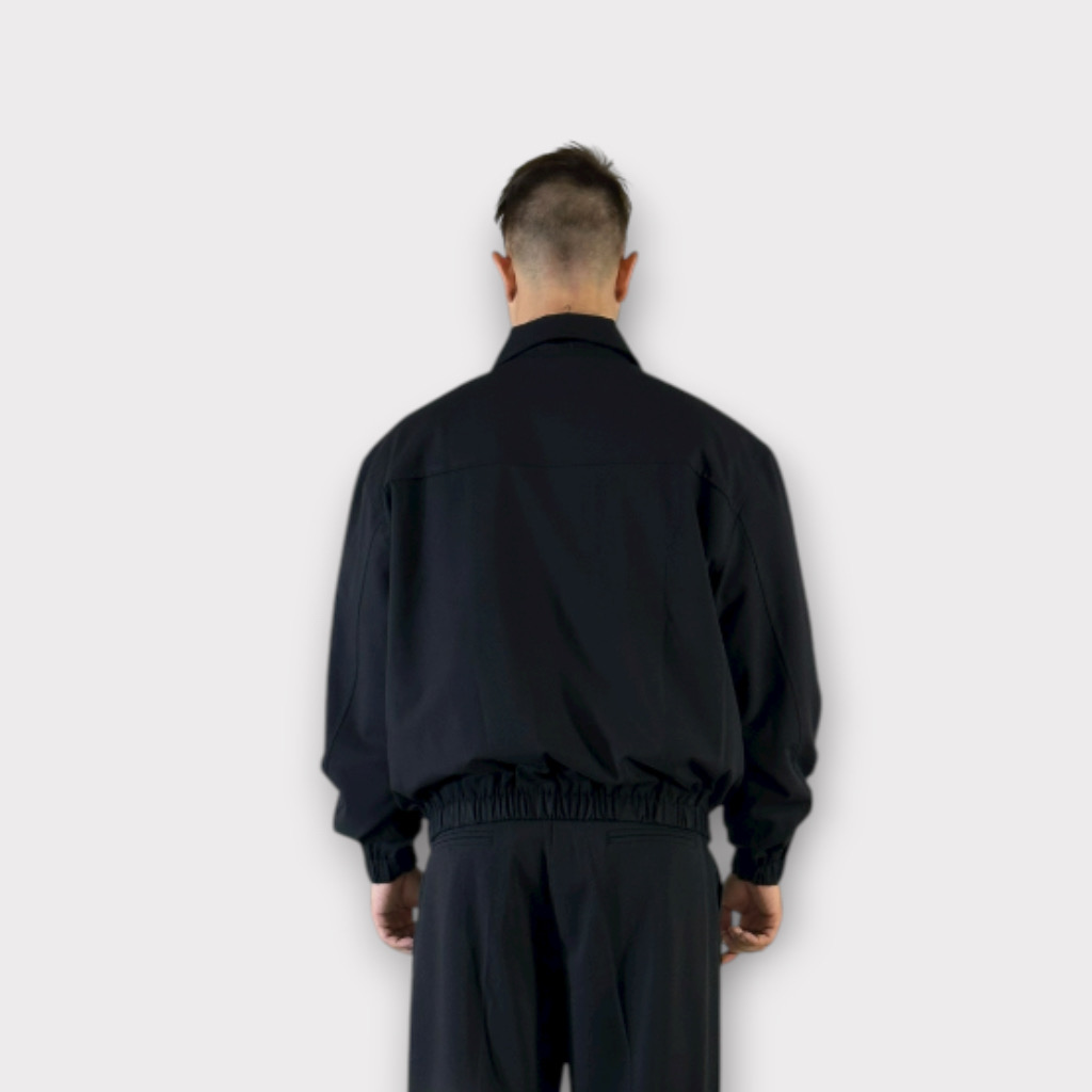 IMG 9905 Cropped Boomber Jacket Με Φερμουάρ Μαύρο