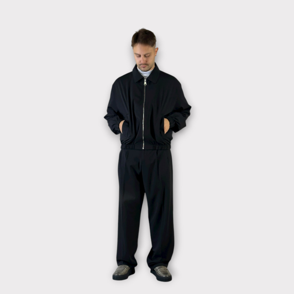 IMG 9906 Cropped Boomber Jacket Με Φερμουάρ Μαύρο