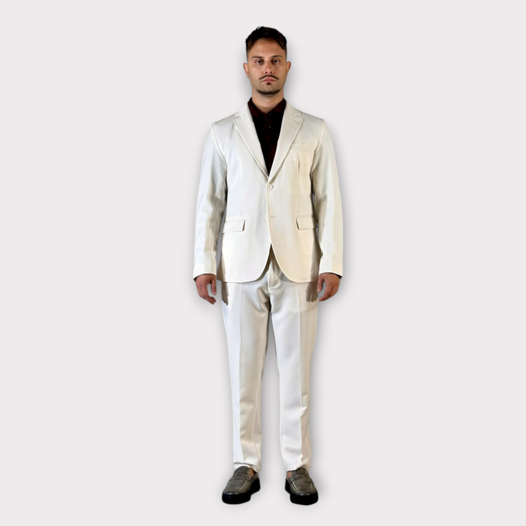 IMG 9983 Κοστούμι Regular Fit Panna