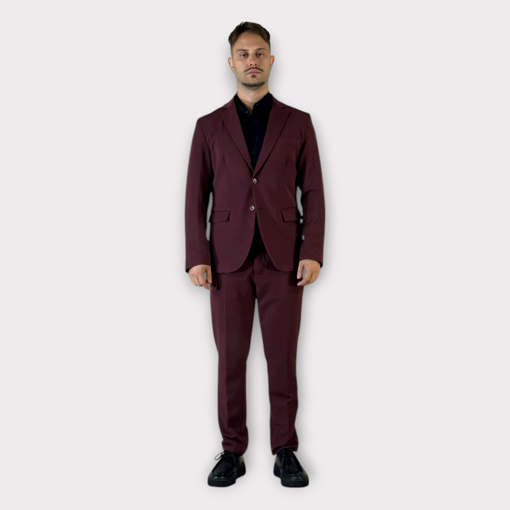 IMG 9993 Κοστούμι Regular Fit Bordo