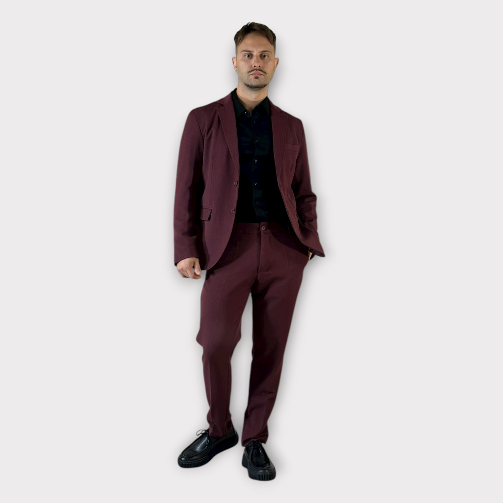 IMG 9997 Κοστούμι Regular Fit Bordo