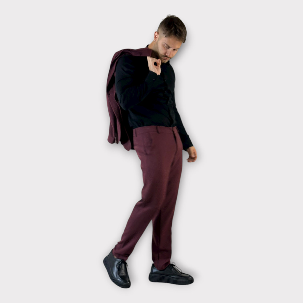 IMG 9999 Κοστούμι Regular Fit Bordo
