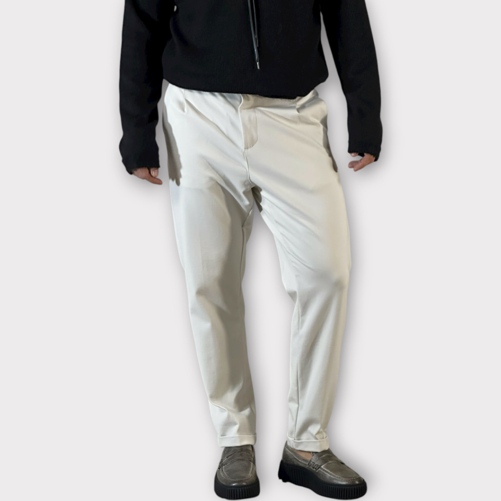 IMG 0085 Παντελόνι Comfort Fit Εκρου