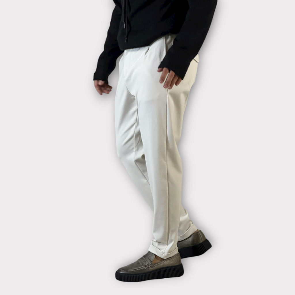 IMG 0088 Παντελόνι Comfort Fit Εκρου