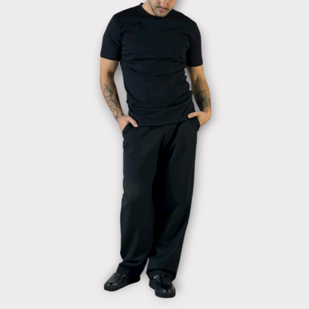 IMG 0159 Takeshy Kurosawa Pantalone Felpa Elastic Nero