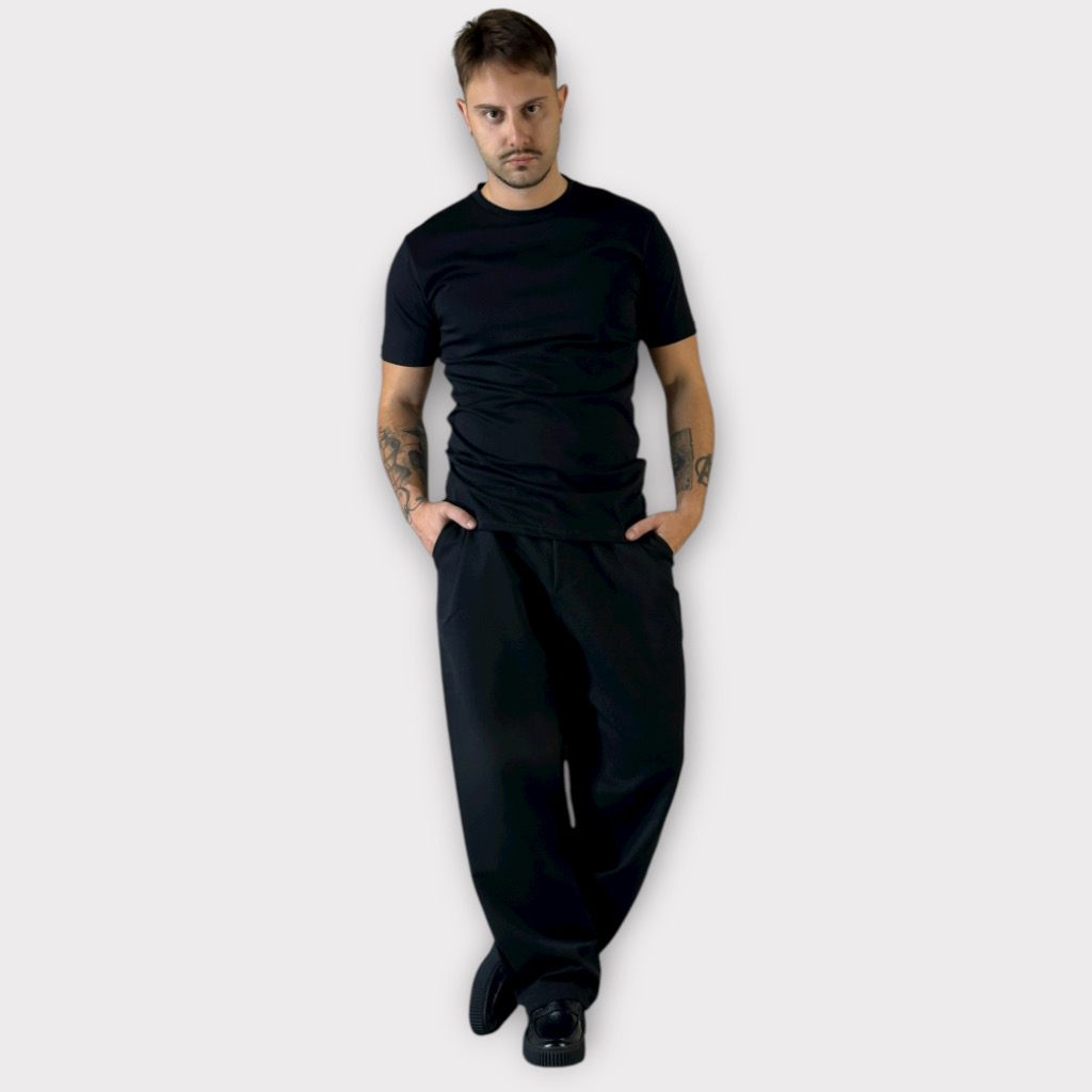 IMG 0167 Takeshy Kurosawa Pantalone Felpa Elastic Nero