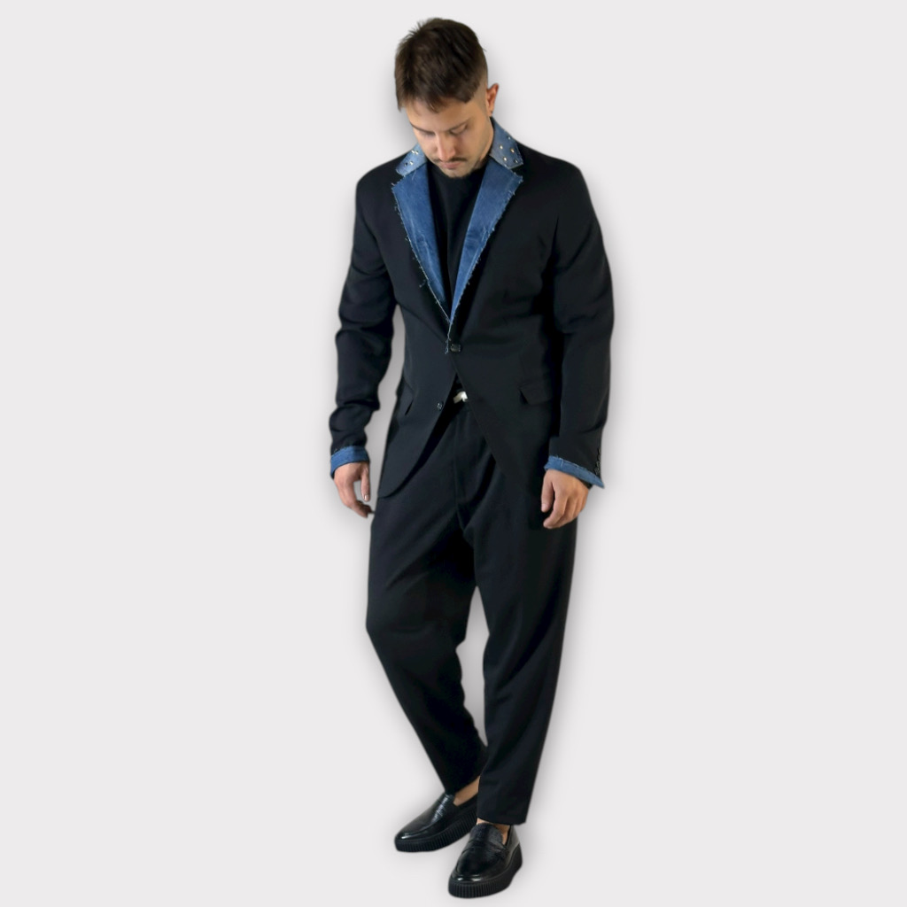 IMG 0217 Σακάκι ADR Με Γιακά Denim