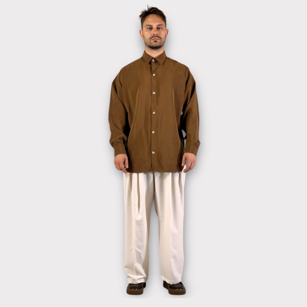 IMG 0675 Πουκάμισο Relaxed Fit Cacao