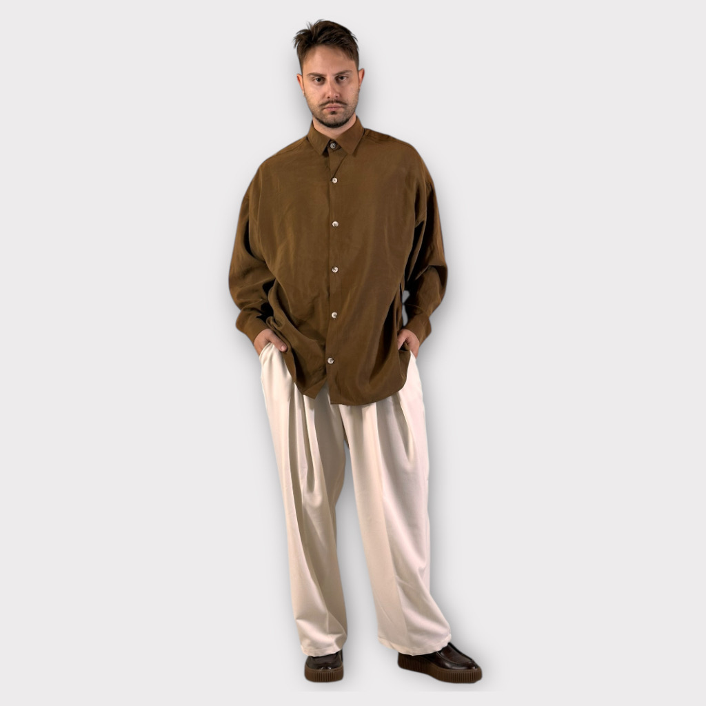 IMG 0680 Πουκάμισο Relaxed Fit Cacao
