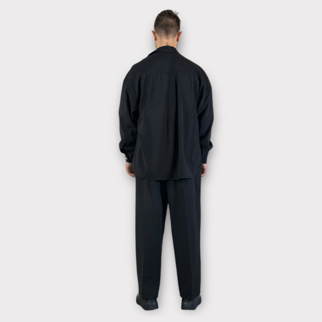 IMG 0849 Πουκαμισο Relaxed Fit Μαύρο