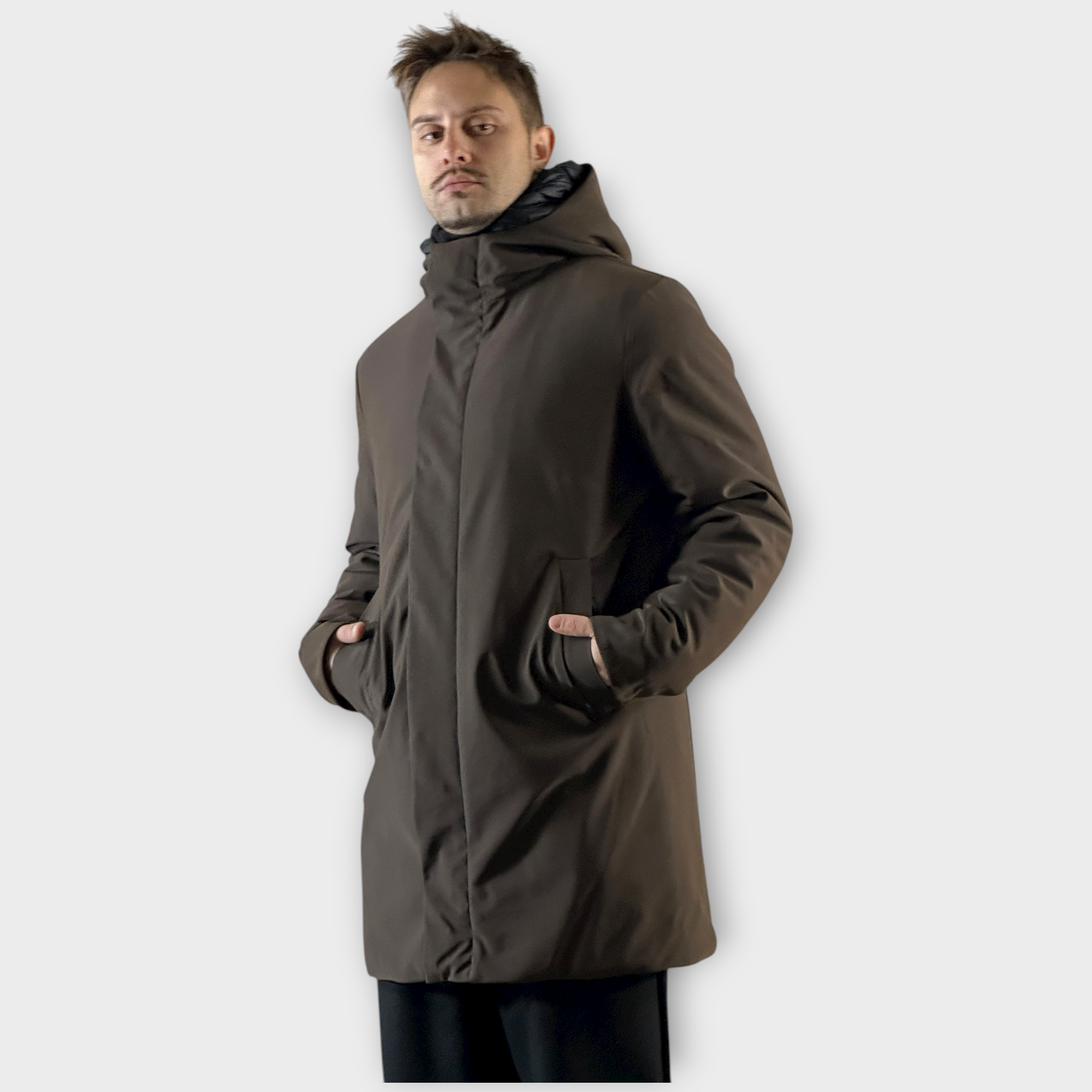 IMG 1970 Παρκα Με Αποσπώμενη Επένδυση Και Κουκούλα Cacao