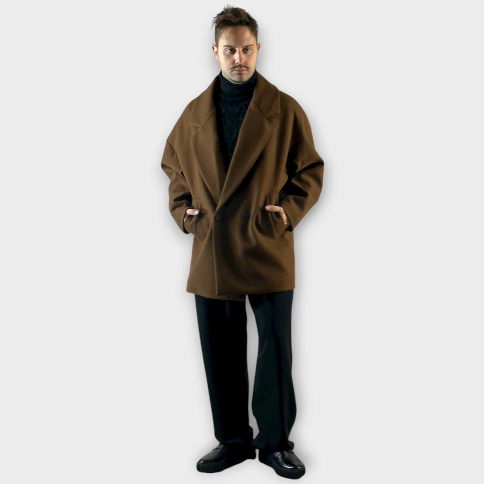 IMG 1999 Ημιπαλτο Over Κοντο Cacao