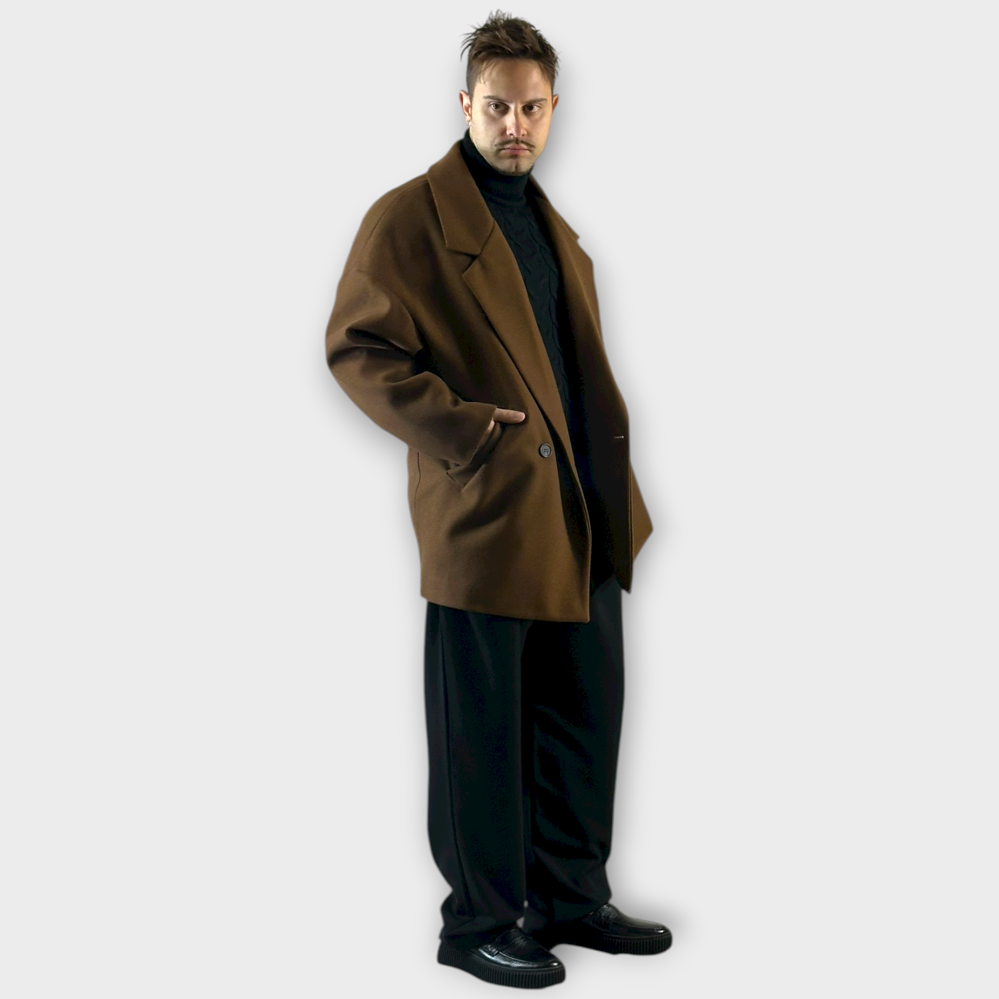 IMG 2010 Ημιπαλτο Over Κοντο Cacao