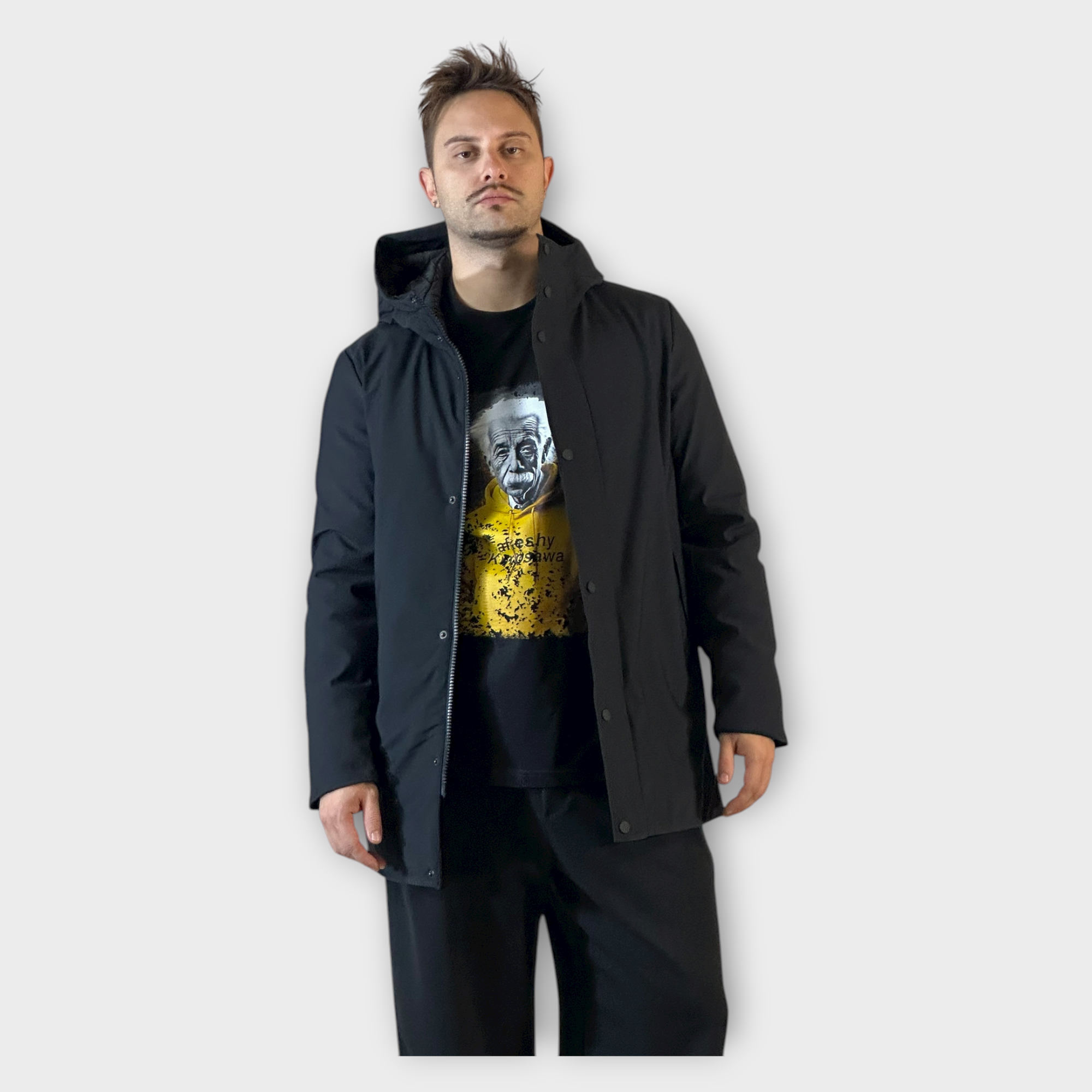 IMG 2272 Παρκα Με Επένδυση Και Κουκούλα Μαύρο