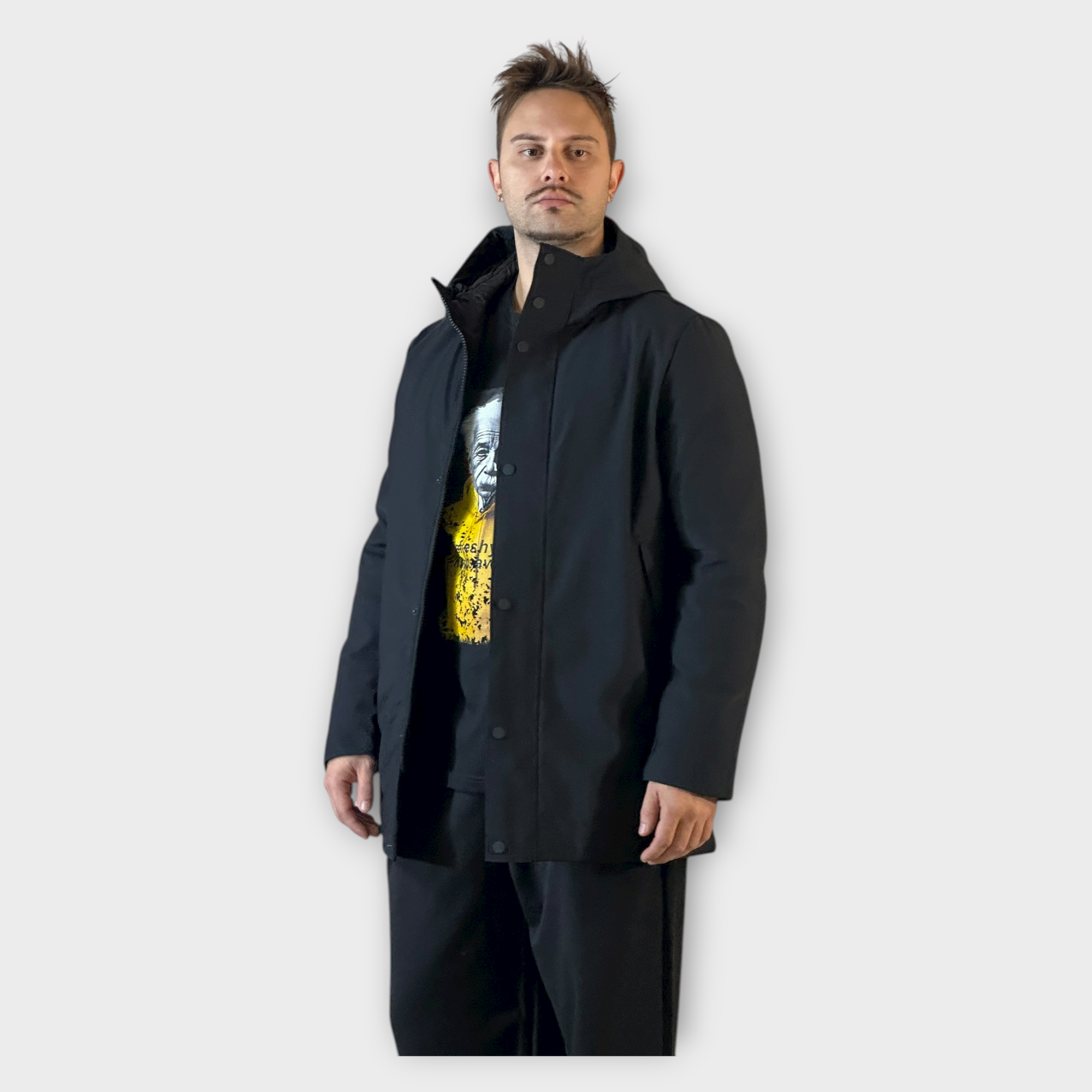 IMG 2274 Παρκα Με Επένδυση Και Κουκούλα Μαύρο