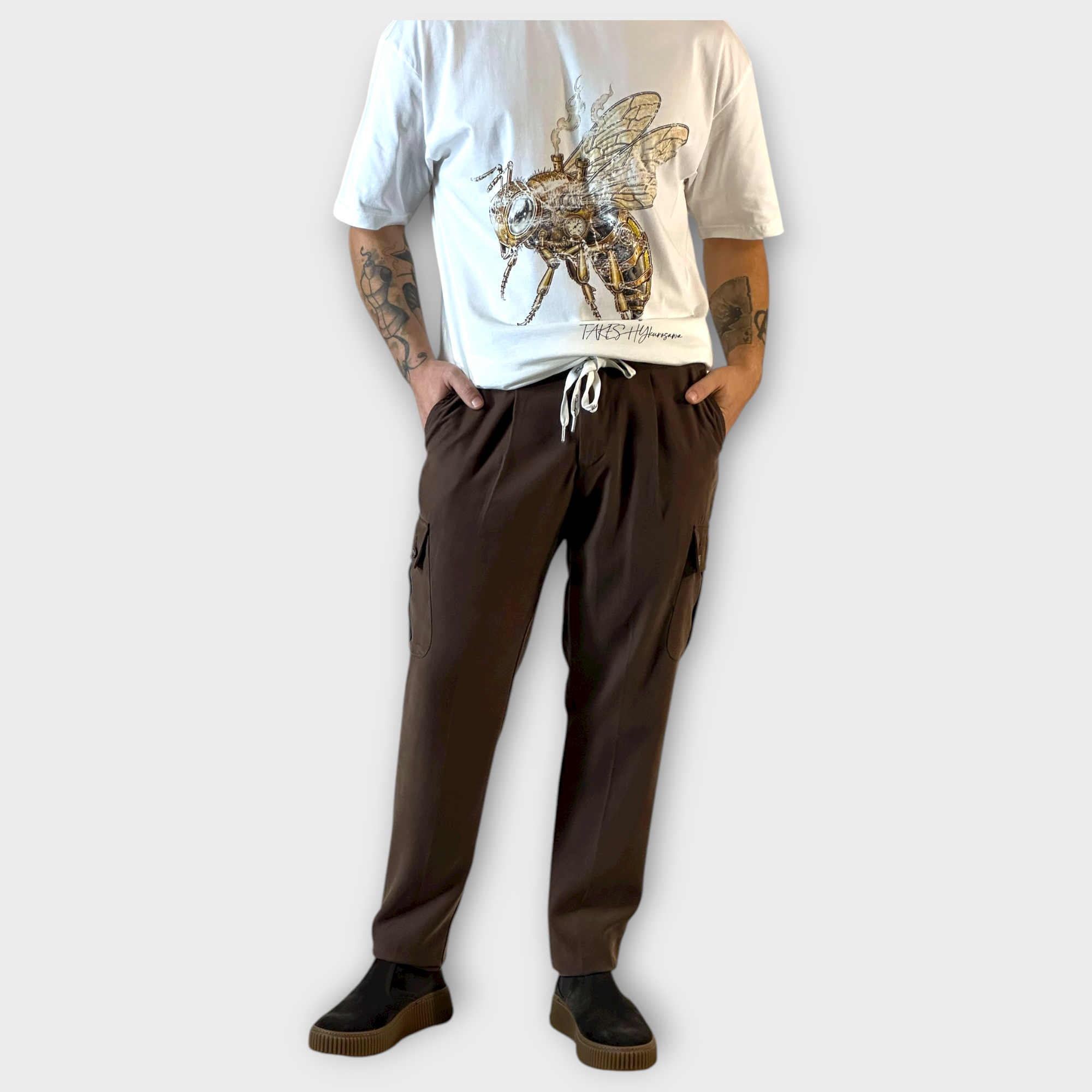 IMG 2347 Takeshy Kurosawa Pantalone Cargo Con Pence Moro