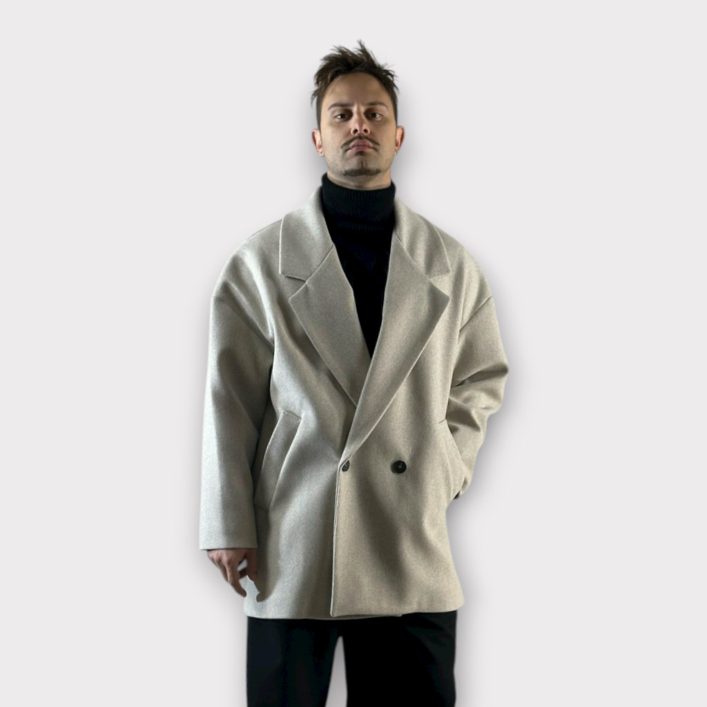 Ημιπαλτο Over Κοντο Beige